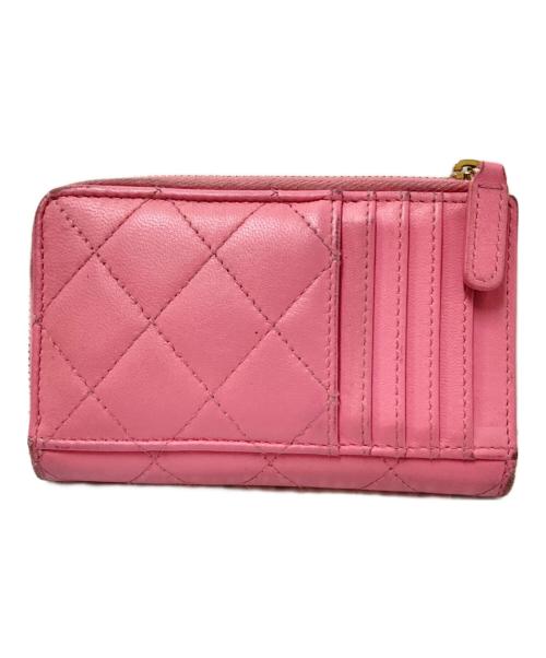 CHANEL（シャネル）CHANEL (シャネル) ラムスキンマトラッセカードケース ピンク サイズ:下記参照の古着・服飾アイテム