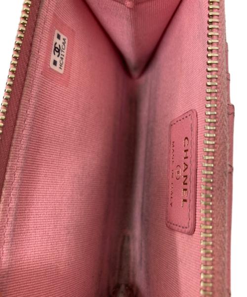 CHANEL（シャネル）CHANEL (シャネル) ラムスキンマトラッセカードケース ピンク サイズ:下記参照の古着・服飾アイテム