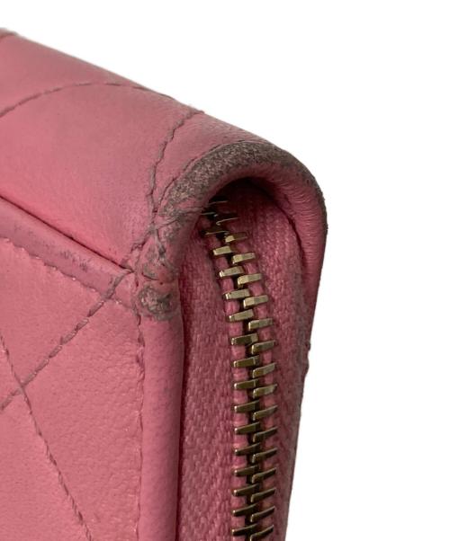 CHANEL（シャネル）CHANEL (シャネル) ラムスキンマトラッセカードケース ピンク サイズ:下記参照の古着・服飾アイテム