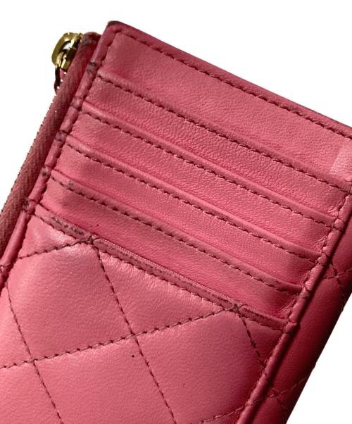 CHANEL（シャネル）CHANEL (シャネル) ラムスキンマトラッセカードケース ピンク サイズ:下記参照の古着・服飾アイテム