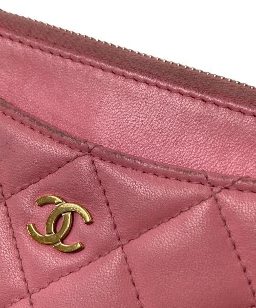 CHANEL（シャネル）CHANEL (シャネル) ラムスキンマトラッセカードケース ピンク サイズ:下記参照の古着・服飾アイテム
