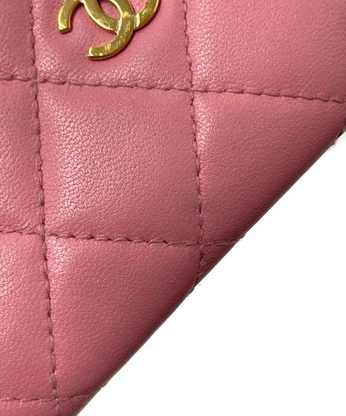 CHANEL（シャネル）CHANEL (シャネル) ラムスキンマトラッセカードケース ピンク サイズ:下記参照の古着・服飾アイテム