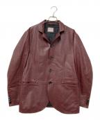 ARMANI COLLEZIONIアルマーニ コレツィオーニ）の古着「レザー3Bジャケット」｜ボルドー
