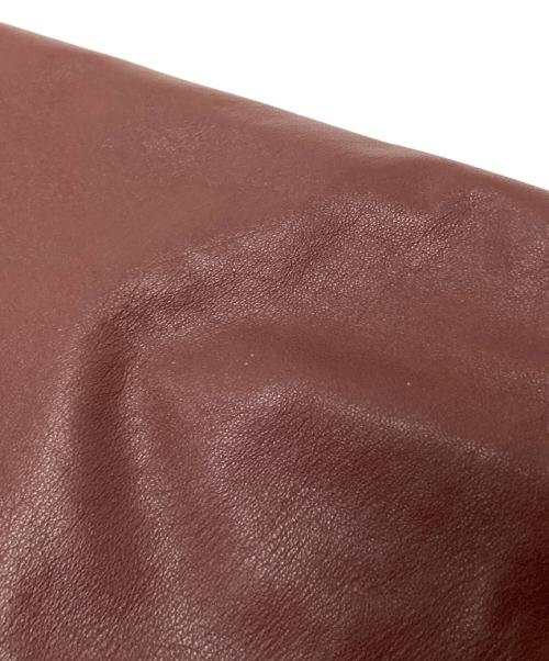 ARMANI COLLEZIONI（アルマーニ コレツィオーニ）ARMANI COLLEZIONI (アルマーニ コレツィオーニ) レザー3Bジャケット ボルドー サイズ:48の古着・服飾アイテム