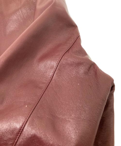 ARMANI COLLEZIONI（アルマーニ コレツィオーニ）ARMANI COLLEZIONI (アルマーニ コレツィオーニ) レザー3Bジャケット ボルドー サイズ:48の古着・服飾アイテム