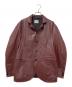 ARMANI COLLEZIONI（アルマーニ コレツィオーニ）の古着「レザー3Bジャケット」｜ボルドー