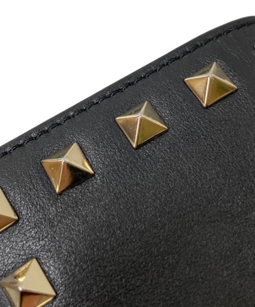 VALENTINO（ヴァレンティノ）VALENTINO (ヴァレンティノ) ロックスタッズ 二つ折り財布 ブラック サイズ:下記参照の古着・服飾アイテム