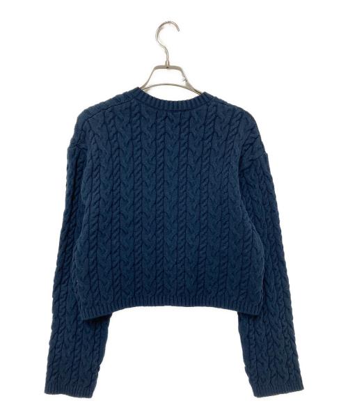 MACPHEE（マカフィー）MACPHEE (マカフィー) ハイブリットコットンケーブル クルーネックカーディガン ネイビー サイズ:Sの古着・服飾アイテム