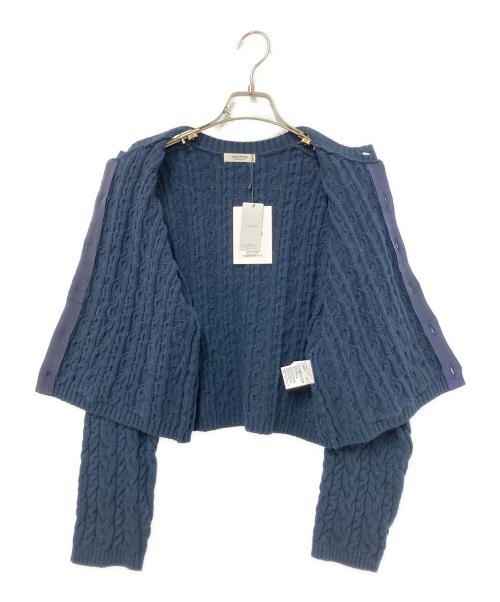 MACPHEE（マカフィー）MACPHEE (マカフィー) ハイブリットコットンケーブル クルーネックカーディガン ネイビー サイズ:Sの古着・服飾アイテム