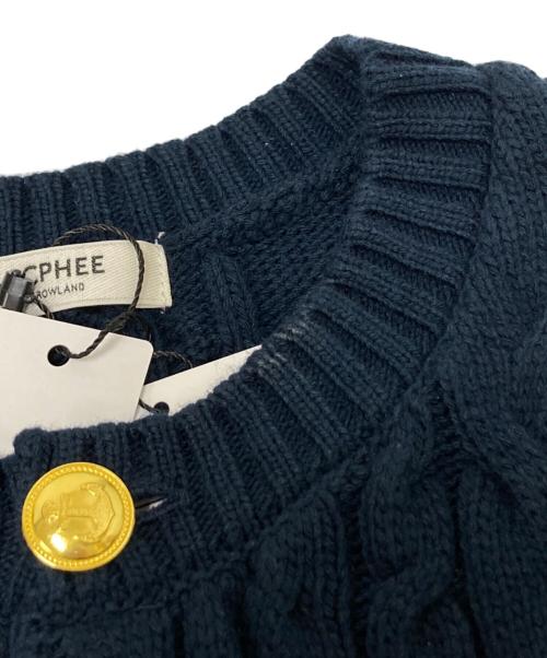 MACPHEE（マカフィー）MACPHEE (マカフィー) ハイブリットコットンケーブル クルーネックカーディガン ネイビー サイズ:Sの古着・服飾アイテム