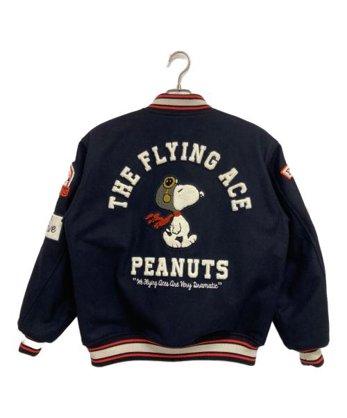 AVIREX（アヴィレックス）AVIREX (アヴィレックス) PEANUTS (ピーナッツ) スタジャン ブラック サイズ:Mの古着・服飾アイテム