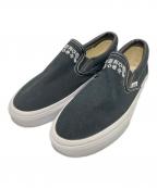 VANSバンズ）の古着「エンブロイダリースリッポン」｜ブラック×ホワイト