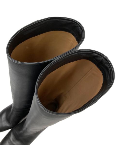 PELLICO（ペリーコ）PELLICO (ペリーコ) レザーロングブーツ ブラック サイズ:38の古着・服飾アイテム