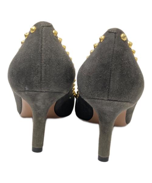 PELLICO（ペリーコ）PELLICO (ペリーコ) スタッズヒールパンプス ブラウン サイズ:38の古着・服飾アイテム