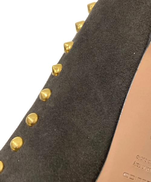 PELLICO（ペリーコ）PELLICO (ペリーコ) スタッズヒールパンプス ブラウン サイズ:38の古着・服飾アイテム