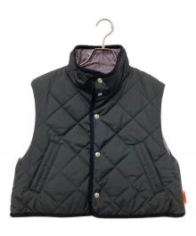 UNIVERSAL OVERALL（ユニバーサルオーバーオール）の古着「リバーシブルキルティングベスト」｜ブラック