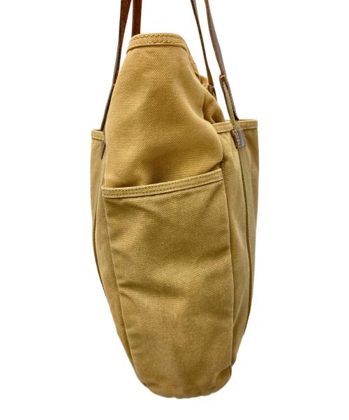 POLO RALPH LAUREN（ポロ・ラルフローレン）POLO RALPH LAUREN (ポロ・ラルフローレン) ツイルレザートートバッグ ベージュ サイズ:下記参照の古着・服飾アイテム