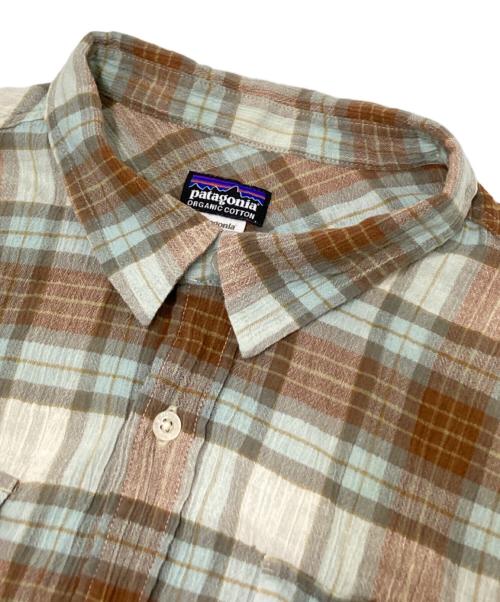 Patagonia（パタゴニア）Patagonia (パタゴニア) ステアーズマンチェックシャツ ブルー×ブラウン サイズ:XXLの古着・服飾アイテム