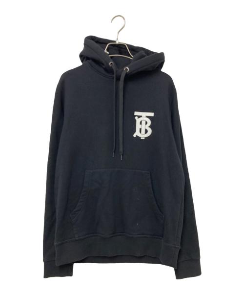 BURBERRY LONDON（バーバリーロンドン）BURBERRY LONDON (バーバリーロンドン) TBロゴ スウェットプルオーバーパーカー ブラック サイズ:XSの古着・服飾アイテム