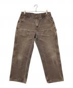 CarHarttカーハート）の古着「ダブルニーペインターパンツ」｜ブラウン