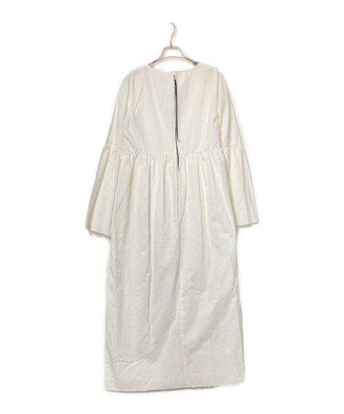 Whim Gazette（ウィムガゼット）Whim Gazette (ウィムガゼット) コットンリネン キャンディスリーブワンピース ホワイト サイズ:Fの古着・服飾アイテム