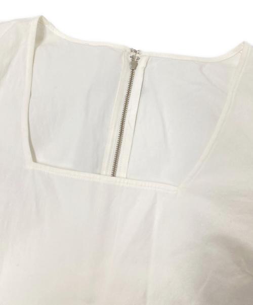 Whim Gazette（ウィムガゼット）Whim Gazette (ウィムガゼット) コットンリネン キャンディスリーブワンピース ホワイト サイズ:Fの古着・服飾アイテム