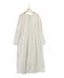 Whim Gazette（ウィムガゼット）の古着「コットンリネン キャンディスリーブワンピース」｜ホワイト