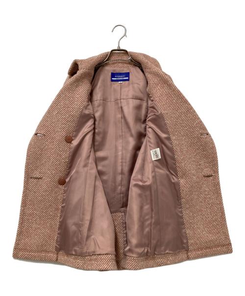 BURBERRY BLUE LABEL（バーバリー ブルー レーベル）BURBERRY BLUE LABEL (バーバリーロンドンブルーレーベル) ツイードPコート レッド サイズ:38の古着・服飾アイテム
