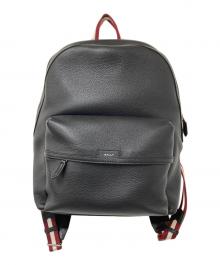 BALLY（バリー）の古着「CODEレザーリュック」｜ブラック