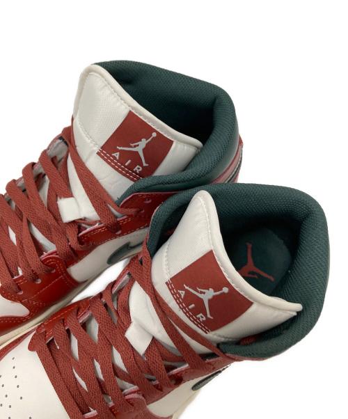NIKE（ナイキ）NIKE (ナイキ) AIR JORDAN 1 MID SAIL レッド×グリーン サイズ:27.0cmの古着・服飾アイテム