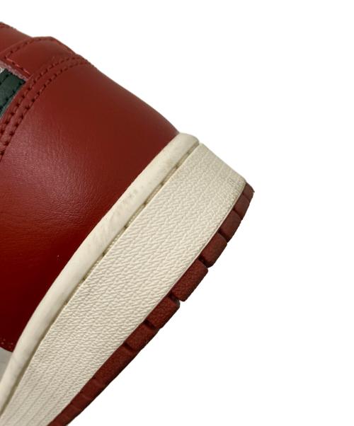 NIKE（ナイキ）NIKE (ナイキ) AIR JORDAN 1 MID SAIL レッド×グリーン サイズ:27.0cmの古着・服飾アイテム