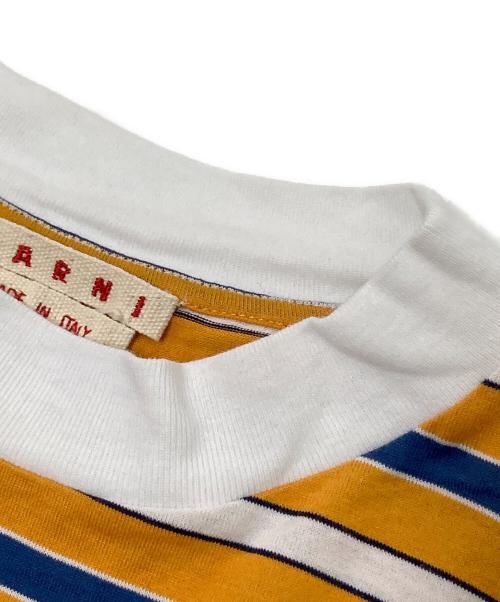 MARNI（マルニ）MARNI (マルニ) ボーダーTシャツ オレンジ×ネイビー サイズ:Mの古着・服飾アイテム
