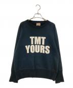 TMTティーエムティー）の古着「ダメージ加工ラグランスウェット」｜ネイビー