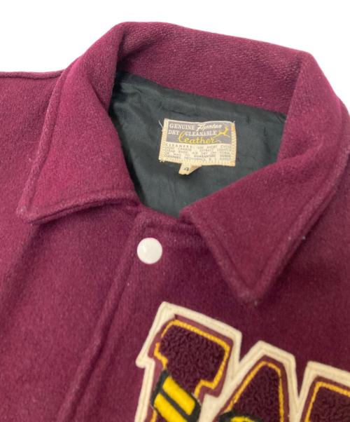 USED（ユーズド）USED (ユーズド) ヴィンテージスタジャン ボルドー サイズ:46の古着・服飾アイテム