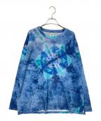 South2 West8サウスツー ウエストエイト）の古着「S.S. Crew Neck Shirt - Knit Mesh/ Tie Dye / QV1961」｜ブルー