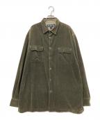 NATNASTナットナスト）の古着「コーデュロイシャツ」｜オリーブ