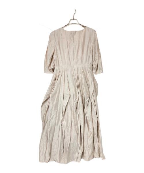 Sybilla（シビラ）Sybilla (シビラ) シャイニーボタニカルフォルムドレス ベージュ サイズ:2の古着・服飾アイテム