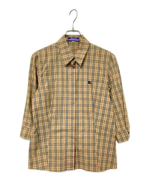 BURBERRY LONDON（バーバリーロンドン）BURBERRY LONDON (バーバリーロンドン) ノヴァチェック7分袖シャツ ベージュ サイズ:40の古着・服飾アイテム