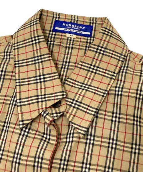 BURBERRY LONDON（バーバリーロンドン）BURBERRY LONDON (バーバリーロンドン) ノヴァチェック7分袖シャツ ベージュ サイズ:40の古着・服飾アイテム