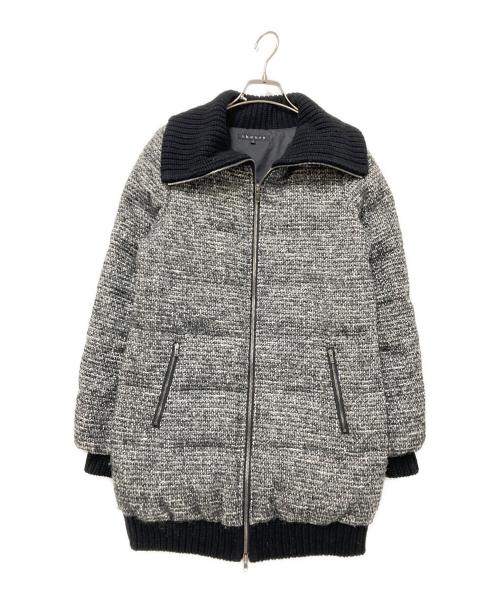 theory（セオリー）theory (セオリー) ツイードダウンジャケット ブラック サイズ:Sの古着・服飾アイテム
