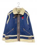MIZUNOミズノ）の古着「ボアジャケット」｜ネイビー