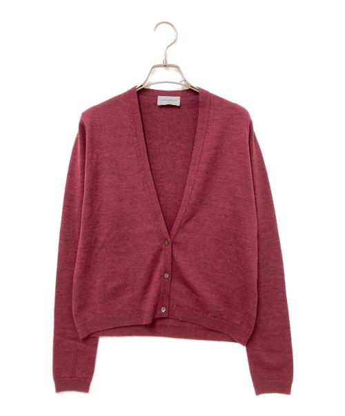 JOHN SMEDLEY（ジョンスメドレー）JOHN SMEDLEY (ジョンスメドレー) メリノウールカーディガン レッド サイズ:Sの古着・服飾アイテム