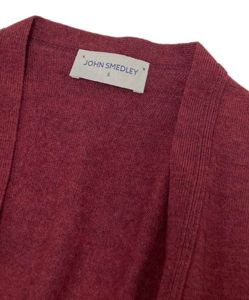 JOHN SMEDLEY（ジョンスメドレー）JOHN SMEDLEY (ジョンスメドレー) メリノウールカーディガン レッド サイズ:Sの古着・服飾アイテム