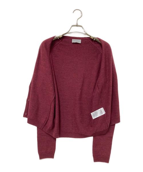JOHN SMEDLEY（ジョンスメドレー）JOHN SMEDLEY (ジョンスメドレー) メリノウールカーディガン レッド サイズ:Sの古着・服飾アイテム