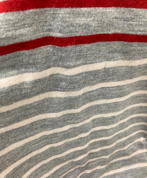 JOHN SMEDLEY（ジョンスメドレー）JOHN SMEDLEY (ジョンスメドレー) メリノウールボーダーカーディガン グレー サイズ:Sの古着・服飾アイテム