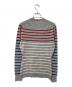 JOHN SMEDLEY (ジョンスメドレー) メリノウールボーダーカーディガン グレー サイズ:S：4500円