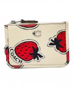 COACHコーチ）の古着「カードケース」｜レッド×ホワイト