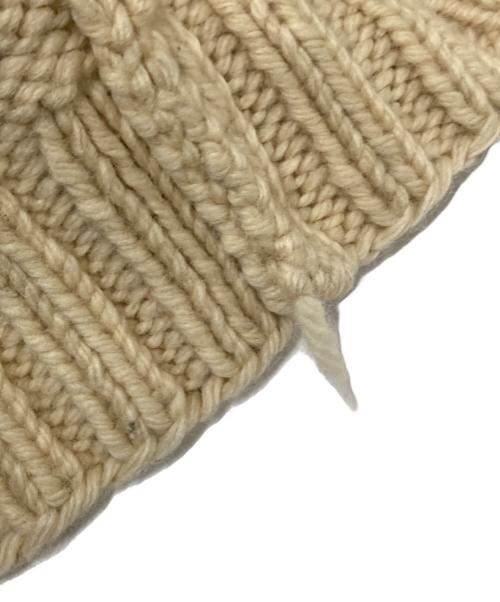 USED（ユーズド）USED (ユーズド) カウチンジップアップニット レッド×ホワイト サイズ:下記参照の古着・服飾アイテム