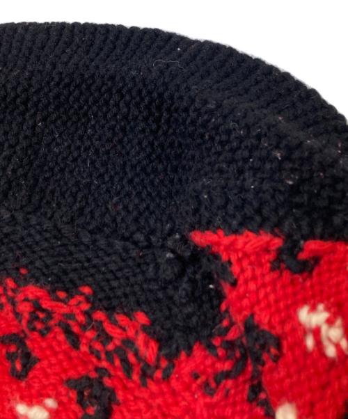 USED（ユーズド）USED (ユーズド) カウチンジップアップニット レッド×ホワイト サイズ:下記参照の古着・服飾アイテム