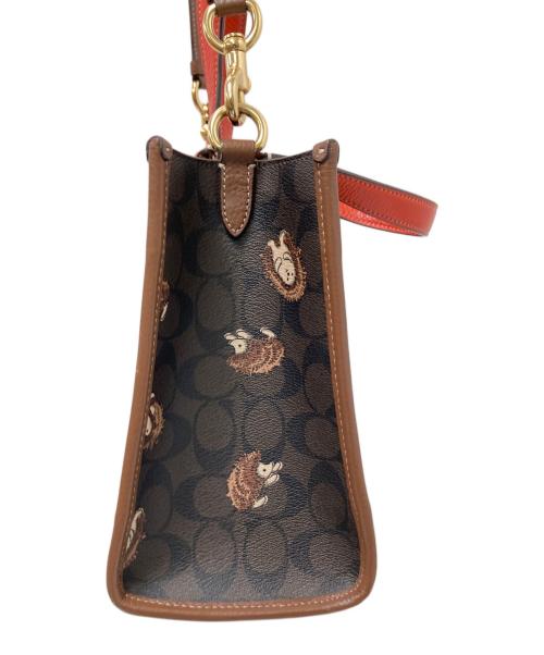 COACH（コーチ）COACH (コーチ) ハリネズミ柄2WAYショルダーバッグ ブラウン サイズ:下記参照の古着・服飾アイテム